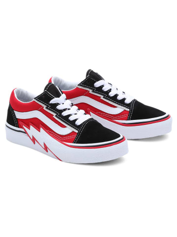 Vans Skórzane sneakersy "Old Skool Bolt" w kolorze czarno-czerwono-białym