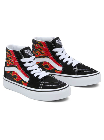 Vans Skórzane sneakersy "SK8-Hi" w kolorze czarno-czerwonym