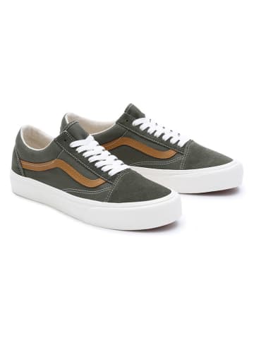 Vans Skórzane sneakersy "Old Skool VR3" w kolorze oliwkowo-jasnobrązowym