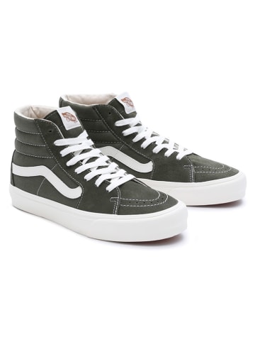 Vans Leder-Sneakers "SK8-Hi VR3" in Khaki/ Weiß