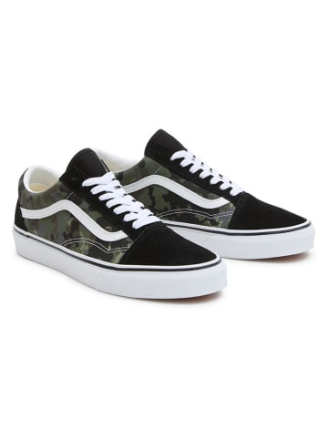 Vans Leren sneakers "Old Skool" zwart/kaki