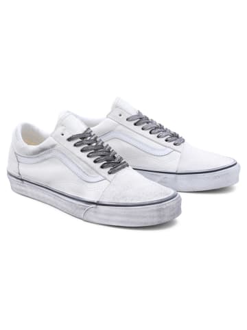 Vans Leren sneakers "Old Skool" wit/zwart