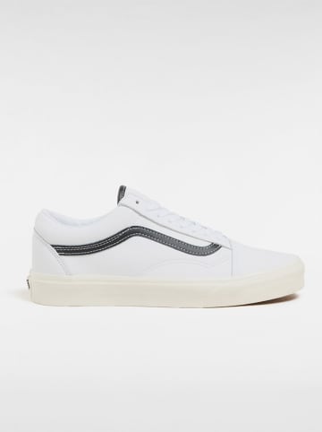 Vans Leder-Sneakers "Old Skool" in Weiß/ Schwarz