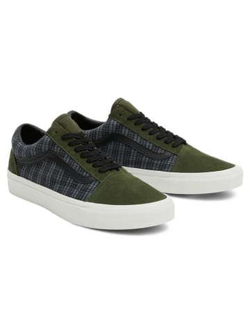 Vans Skórzane sneakersy "Old Skool" w kolorze szaro-zielonym