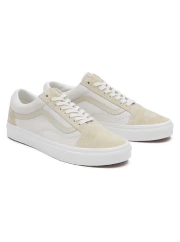 Vans old skool cream leather top