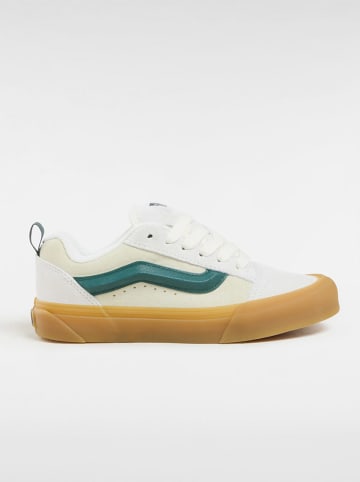 Vans Leder-Sneakers "Knu Skool" in Creme/ Grün