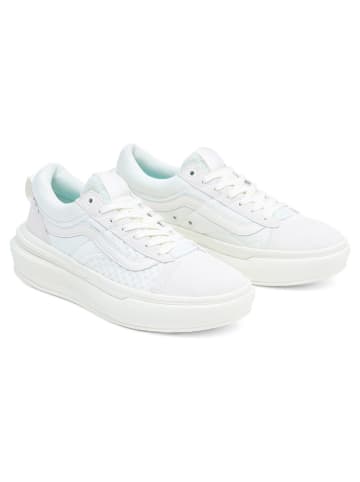Vans Skórzane sneakersy "Old Skool Overt Plus CC" w kolorze biało-błękitnym