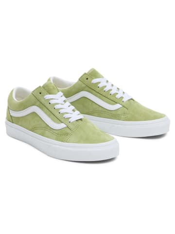 Vans Skórzane sneakersy "Old Skool" w kolorze zielonym