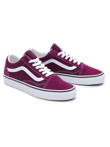 Vans Skórzane sneakersy "Old Skool" w kolorze fioletowym
