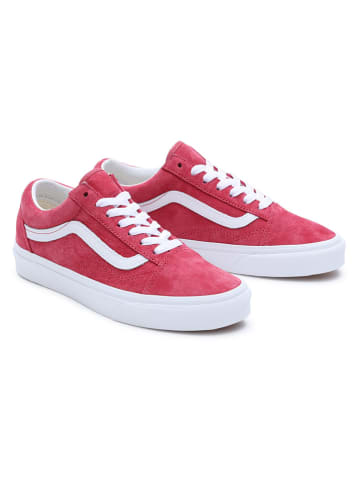 Vans Skórzane sneakersy "Old Skool" w kolorze czerwonym