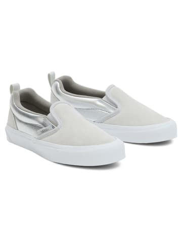 Vans Skórzane slippersy "Knu" w kolorze srebrno-szarym