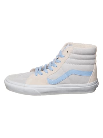 Vans Leder-Sneakers "SK8-Hi" in Creme/ Hellblau
