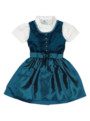Isartrachten Dirndl in Blau/ Weiß