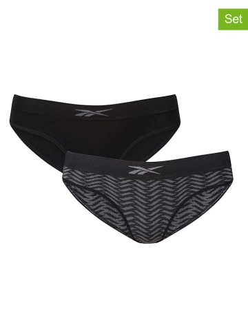 Reebok Figi (2 pary) "Ash" w kolorze czarnym i antracytowym