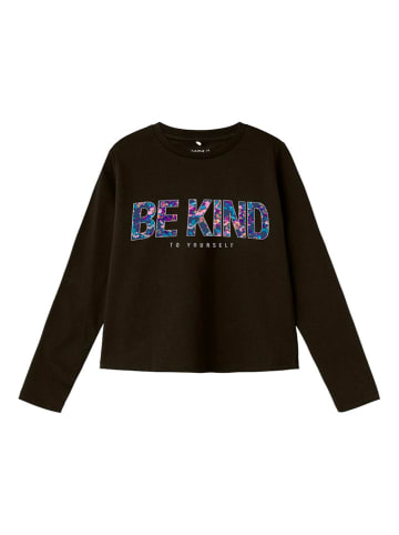name it Longsleeve "Nasse" zwart/blauw