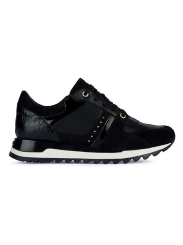 Geox Leder-Sneakers "Tabelya" in Schwarz