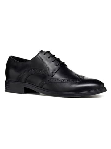 Geox Leren veterschoenen "Gladwin" zwart