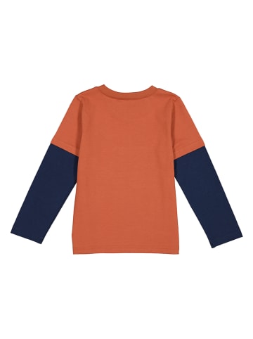 lamino Longsleeve oranje/donkerblauw