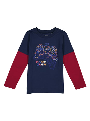lamino Longsleeve donkerblauw/rood