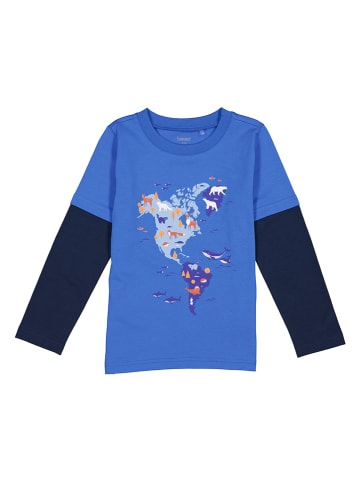 lamino Longsleeve blauw/donkerblauw