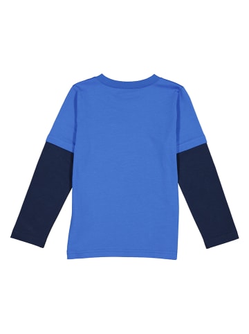 lamino Longsleeve in Blau/ Dunkelblau