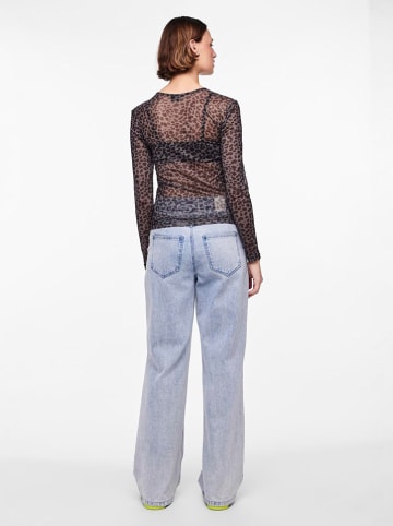 Pieces Longsleeve grijs/zwart