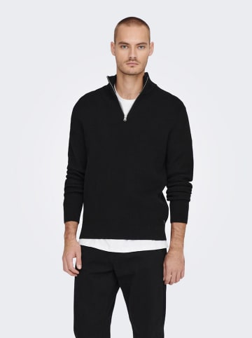 ONLY & SONS Sweter w kolorze czarnym