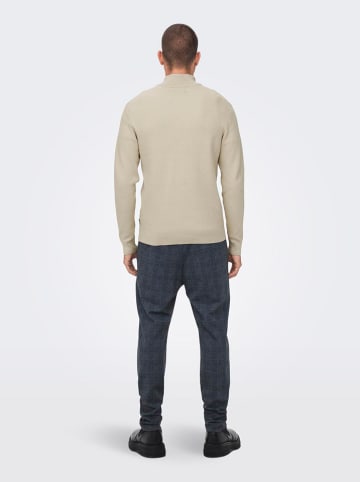 ONLY & SONS Sweter w kolorze beżowym