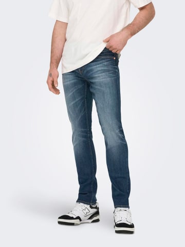 ONLY & SONS Spijkerbroek - slim fit - donkerblauw