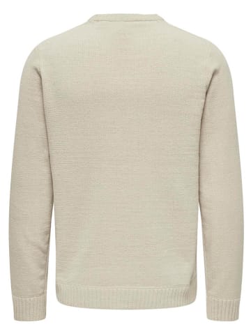 ONLY & SONS Sweter w kolorze beżowym