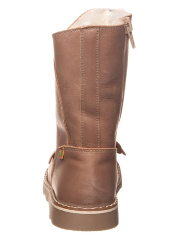 El Naturalista Leder-Winterstiefel in Beige