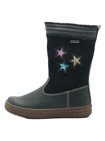 El Naturalista Leren winterlaarzen donkerblauw