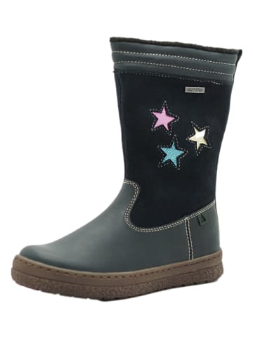 El Naturalista Leren winterlaarzen donkerblauw