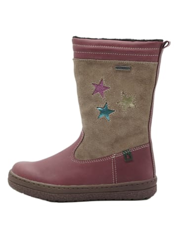 El Naturalista Leren winterlaarzen beige/oudroze