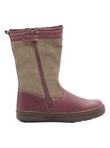 El Naturalista Leren winterlaarzen beige/oudroze