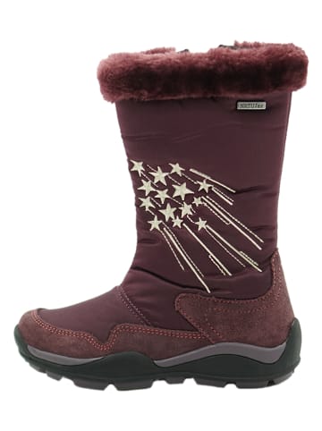 El Naturalista Leder-Winterstiefel in Aubergine