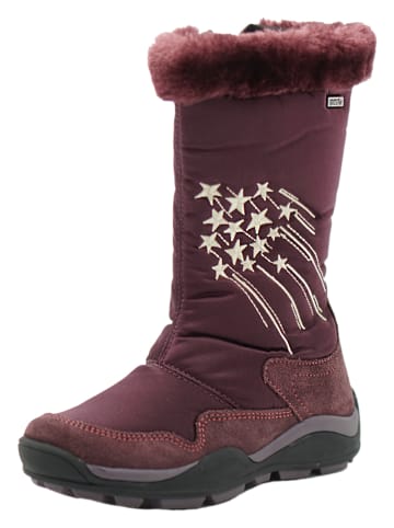 El Naturalista Leder-Winterstiefel in Aubergine