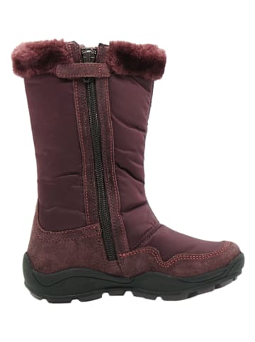 El Naturalista Leder-Winterstiefel in Aubergine