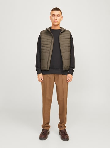 Jack & Jones Kamizelka pikowana "Estate" w kolorze szarobrązowym