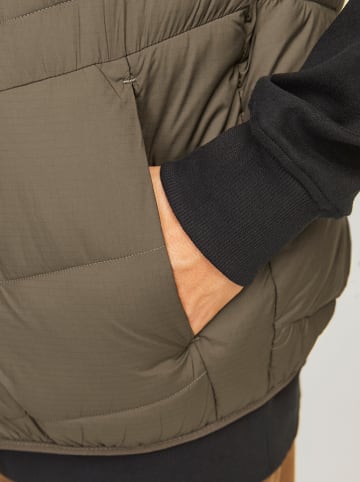 Jack & Jones Kamizelka pikowana "Estate" w kolorze szarobrązowym