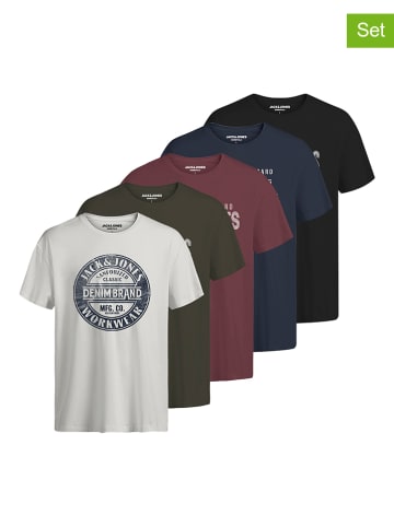 Jack & Jones 5er-Set: Shirts in Bunt