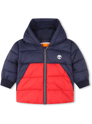 Timberland Doorgestikte jas rood/donkerblauw