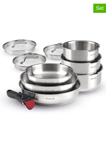 Brandt 10tlg. Kochgeschirr-Set in Silber
