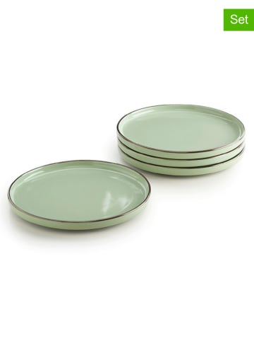 Brandt 4er-Set: Speiseteller in Grün - Ø 26 cm