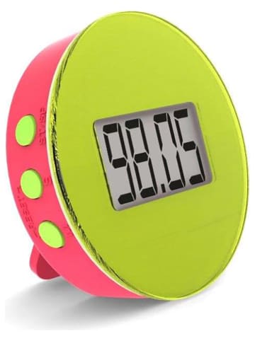 Pebbly Digitaler Timer in Grün/ Pink - Ø 7 cm
