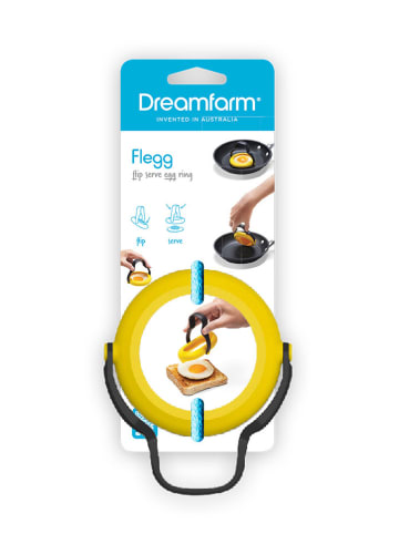 Dreamfarm 2er-Set: Spiegeleiformen ''Flegg'' in Gelb - (B)10 x (H)1,7 x (T)11,5 cm