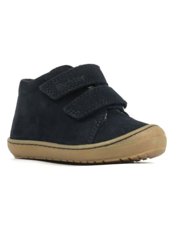 Richter Shoes Leder-Barfußschuhe "Maxi" in Dunkelblau