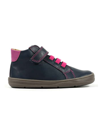 Richter Shoes Leder-Barfußschuhe "Dash" in Dunkelblau