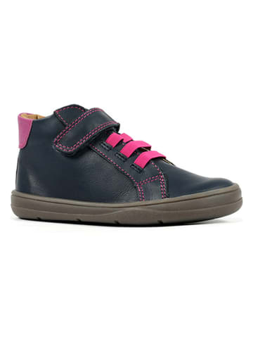Richter Shoes Leder-Barfußschuhe "Dash" in Dunkelblau