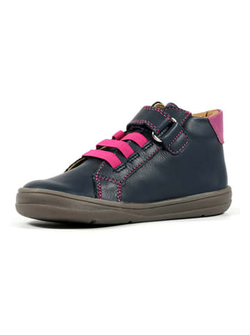Richter Shoes Leder-Barfußschuhe "Dash" in Dunkelblau